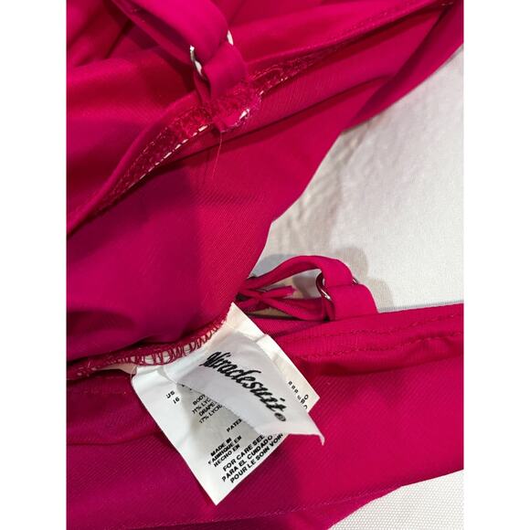 Miraclesuit Rialto Ruching sz 16 One Piece SwimSuit Classy Fuschia Pink Slimming - Picture 7 of 9